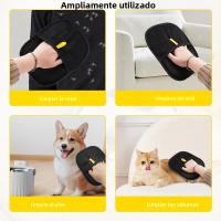 Guantes De Peluquería Para Mascotas 1/2PCS Limpieza De Pelo De Gato Y Perro Magnetismo Doble Cara Para Lavado Y Desplumado - details 5