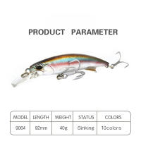 2PCS Señuelo De Pesca Duro 92mm/40g Minnow Para Bass Y Agua Salada Con Diseño Realista Para Atraer Grandes Peces - details 2