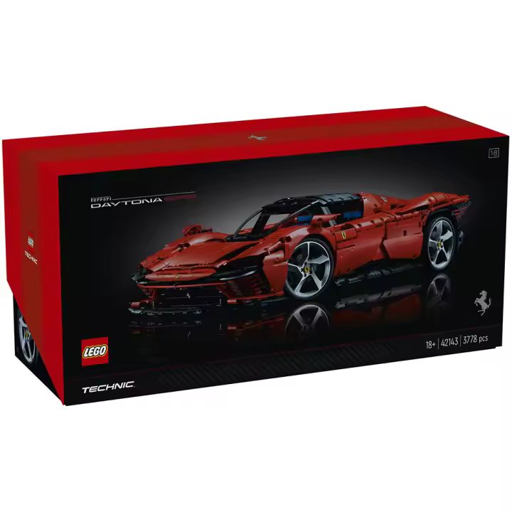LEGO TECHNIC - FERRARI DAYTONA SP3 MOTOR V12, CAJA DE CAMBIOS SECUENCIAL DE 8 VELOCIDADES, 42143, TIENDA CON LICENCIA OFICIAL - 1
