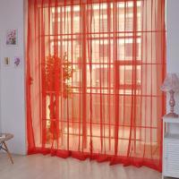 Cortina De Tules Colorida Transparente Y Sutil En Poliéster Para Dormitorio Cocina Sala De Estar Habitación De Niños Aula Con Bolsa De Acero En Rojo Negro Azul Verde - details 22