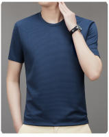 Camiseta De Hombre De Seda De Hielo Bambú Para Verano High End Base Superior Ropa Casual Transpirable Y De Secado Rápido - details 12
