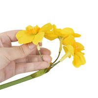 6pcs Narcis Artificial Para Decoración De Bodas Festivales Y Fiestas Decoración De Hogar Jardín Y Habitaciones Estilo Silken - details 5