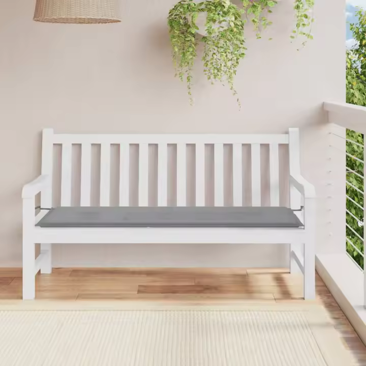 Tela Oxford de Banco de Jardín gris antracita 150x50x4 cm - 1
