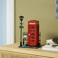 Bloques De Construcción De Teléfono Rojo De Londres Para Niños Juguete Educativo Serie De Edificios De La Calle Regalo De Navidad - details 3