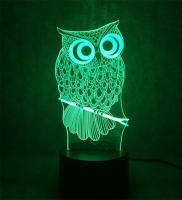 Lámpara De Noche USB Creativa En Forma De Animal Buho 3D Para Dormitorio Juguete De Pájaro Lindo Luz Atmosfera De Mesa Extraña Regalo - details 7