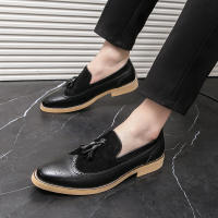 Zapatos De Liderazgo Elegante Para Hombre Casual Formal Slip-on Loafers De Cuero Tassel Para Noche Fiesta Boda Zapatos De Velada - details 27