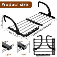 Nueva Estante De Secado De Ropa Plegable Y Extensible En Acero Inoxidable 42-72cm Para Zapatos Toallas Y Ropa Para Balcón - details 0