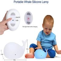 Luz Nocturna USB Recargable De Silicona Con Forma De Ballena Animal 7 Colores Lámpara De Mesa Para Decoración De Habitaciones Regalos Para Niños - details 8
