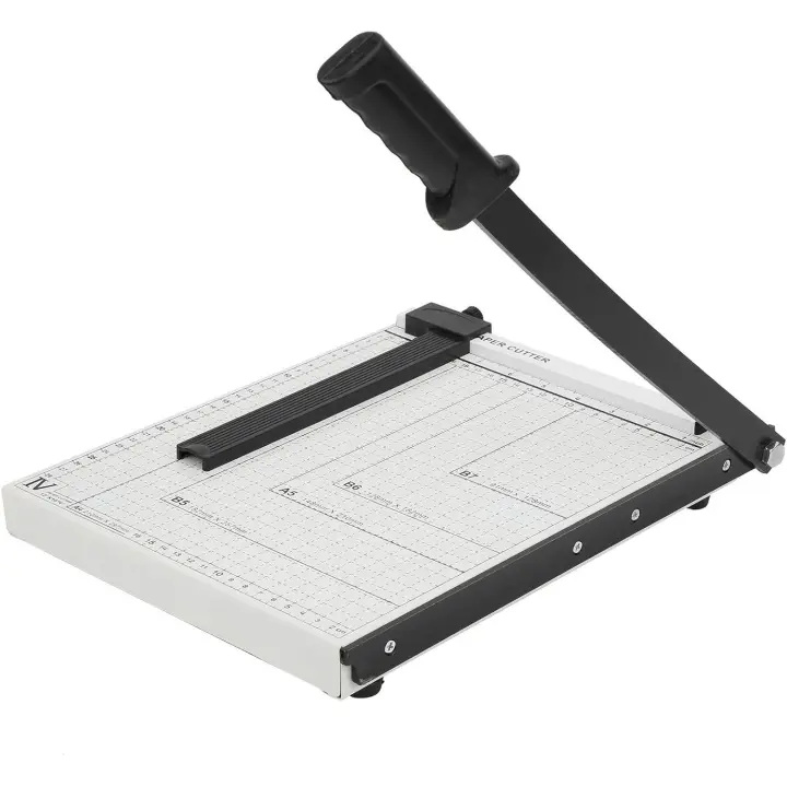 Guillotina de Papel A4 Base de Metal, Cortador de Papel Manual Profesional de la Máxima Precisión, Cortadora de Papel con Capacidad para 12 hojas, Ideal para Oficina, Fotografía y Papelería - 1