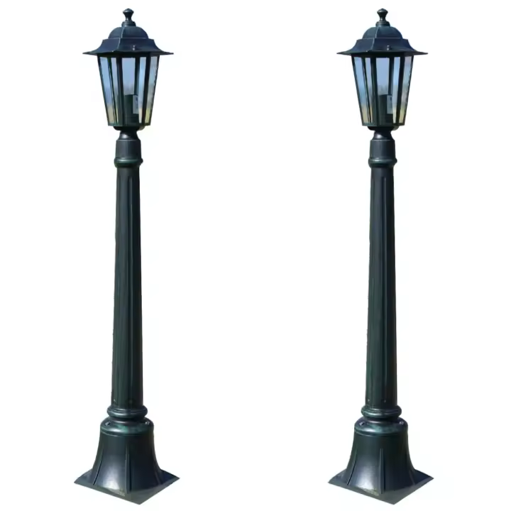 vidaXL Farolas de jardín Preston 2 piezas 105 cm - 1