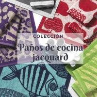 QUALITY TOWELS. Pack 3 PAÑOS JACQUARD de COCINA modelo MAUI. Fabricados 100% algodón de 50x50cm. Suaves y muy ABSORBENTES. - details 0