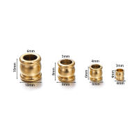 10Pcs Perlas De Acero Inoxidable Con Grandes Agujeros 4-10mm Para Creación De Joyas Pulseras Y Collares DIY - details 1