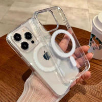Funda Magnética Para iPhone Con Carga Inalámbrica Compatible Con Magsafe Transparente Antigolpes Resistentes a Los Choques Para iPhone 11 pro Max Hasta iPhone 15 Air - details 2