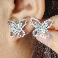 Pendientes De Mariposa Dorados Y Plateados Nuevos Tendencia 2024 Para Mujer Regalo De Fiesta Joyería Al Por Mayor E6603 - details 6