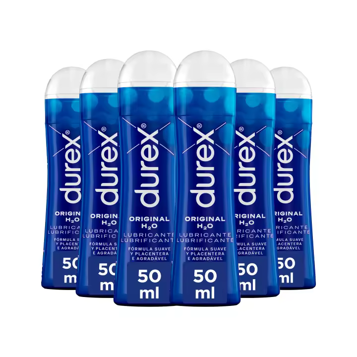 Durex - Lote Set 6x Lubricantes Original H2O 50ml, Suave y Placentero, Sexo Seguro - 1