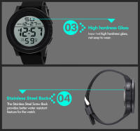 Reloj Deportivo Para Hombre YIKAZE Impermeable Con Luz Luminosa Multifuncional Militar Digital Reloj De Pulsera Electrónico Con Alarma Y Cronógrafo - details 12