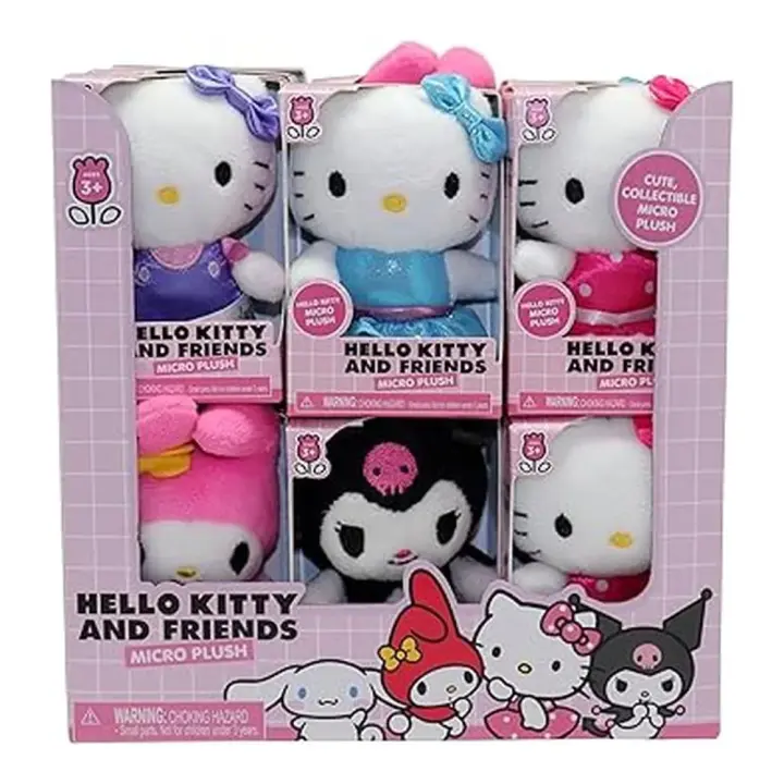 Hello Kitty - Microplush 8 cm, Modelos Surtidos Aleatoriamente HKT25000 FAMOSA su - 1