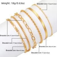 Juego De 6 Pulseras Pila Stackable Chic Para Mujer Cadena De Serpiente Cierre De Abrazadera Estilo Oficina/Carrera Metal Aleación - details 8