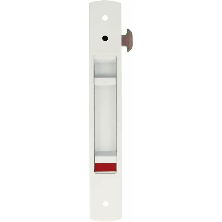 Amig - Cierre de Embutir para Ventanas y Puertas Correderas de Aluminio | Cerradura de Gancho para Empotrar | Aluminio | Color Blanco | Medidas: 192 x 28 mm - 1