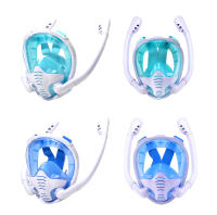 Máscara De Snorkel Con Visión Panorámica De 180° Antiniebla Y Antirreventón De Silicona Top Seco Diversión Subacuática Y Natación Con 2 Snorkels - details 12