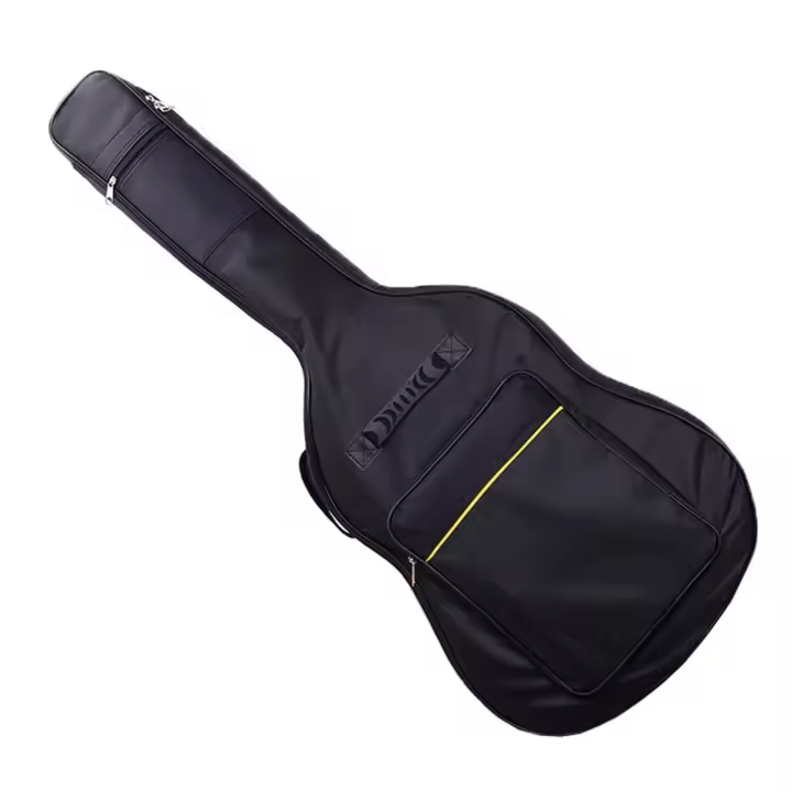Estuche De Guitarra Acústica De 41 Pulgadas Negro Con Mochila Doble Y Funda Impermeable De Oxford Rip-stop Nylon Padded Para Instrumentos Musicales - 1