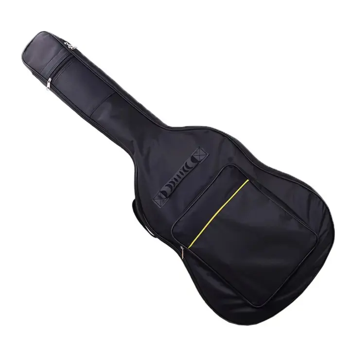 Estuche De Guitarra Acústica De 41 Pulgadas Negro Con Mochila Doble Y Funda Impermeable De Oxford Rip-stop Nylon Padded Para Instrumentos Musicales - 1