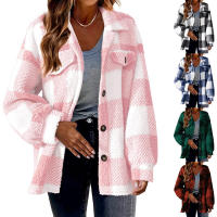 Abrigo de felpa con botones en la parte de Abrigo, ropa de Abrigo Térmica de invierno de manga Larga versátil, ropa de Mujer - details 0