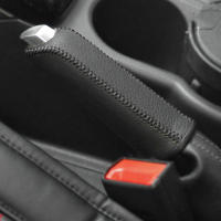 Cubierta De Cuero Genuino Para Marcha Retrocesos Y Freno De Mano Para Ford Focus 2 3 4 MK2 MK3 MK4 Fiesta Ecosport Mondeo Fusion Kuga Escape Accesorios - details 2