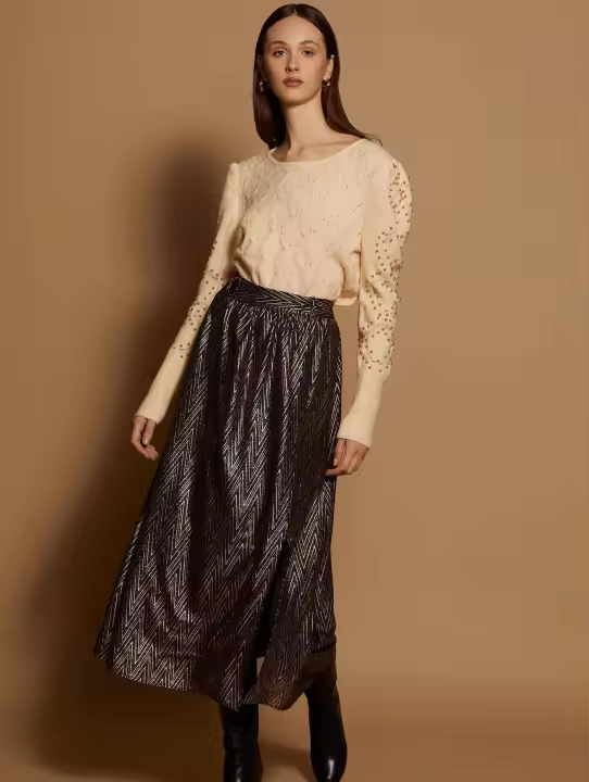 Falda estampado zigzag - 1