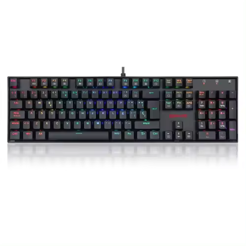 Redragon - MITRA Teclado Mecánico Gaming Switch Rojo RGB Español España Negro - 1