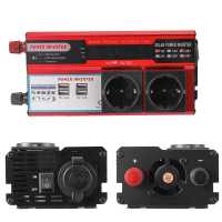 500W/800W Power Inverter DC 12V To AC 220V 230V Transformer with 4 USB EU Socket Charge with LED Display for RV Phone Car - details 6