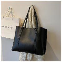 Bolso De Hombro Versátil De Cuero Suave Negro Minimalista Gran Capacidad Bolso De Tote Casual Para Mujer Estilo Inglés - details 29