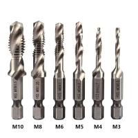 Brocas De HSS Con Rosca De Titanio Mplorado Herramientas Manuales Para Taps Métricos M3 M4 M5 M6 M8 M10 Conjunto De Brocas Compuestas - details 10