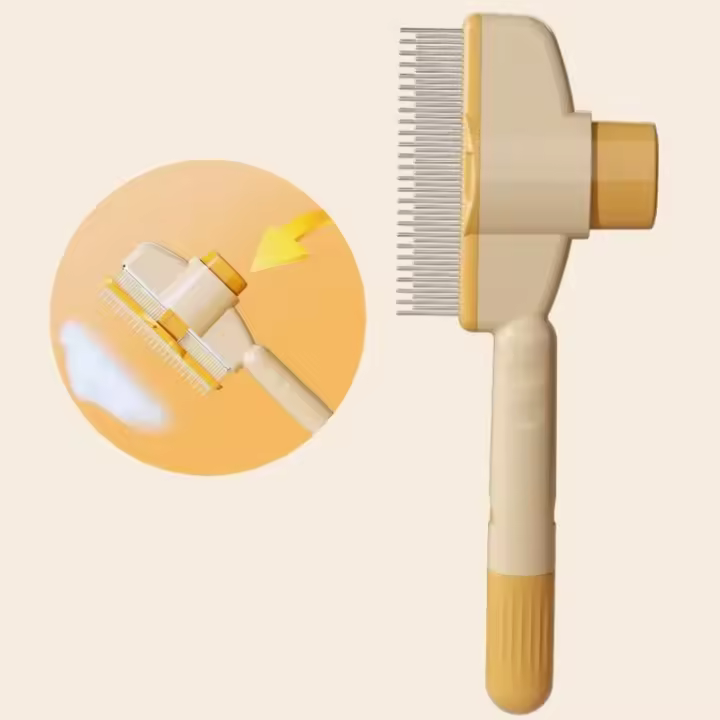 Cepillo De Aseo Para Mascotas Con Botón Self Cleaning Cepillo De Masaje Para Perros Y Gatos Herramienta De Peluquería Para Animales - 1