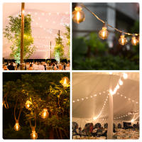 Cadena De Luces De Bola G40 LED 30M 15M Para Bodas Y Fiestas Conectables Decoración Para Jardín Y Atrás De Casa Luz Caliente Blanca - details 0