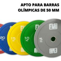 FIURI Discos Olímpicos Recubiertos de Caucho, 5 a 25 kg, Entrenamiento de Fuerza, Crossfit, Material Gimnasio, Gym - details 1