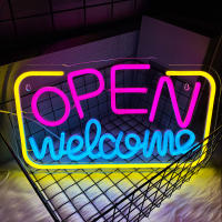 Letra LED De Bienvenida Abierta Signo Neon Para Decoración De Bar Business Tienda Club Suministro USB Material Acrílico - details 7