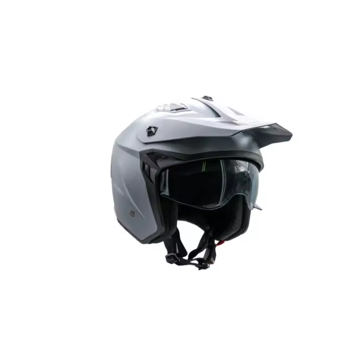 Casco Jet Trial Unik SunVisor Pluton Gris Mate 2206 - 1