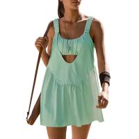 Vestido De Tenis Para Mujer Con Sujetador Integrado Y Short Vestido De Ejercicio De Moda Casual Con Cuello En V Y Manga Larga Vestido De Golf Mini De Verano - details 7