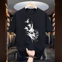 Camiseta De Algodón Para Hombre Vintage Con Impresión De Corvo Estilo Urbano Casual Manga Corta Oversized Top Para La Vida Diaria - details 4