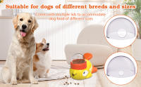Juguete Interactivo Para Perros Y Gatos Forma De Pato Amarillo Dispensador De Alimentos Rompecabezas Lento Alimentador De Mascotas Juguetes De Comida - details 1