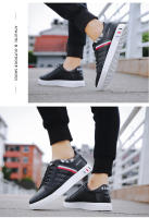 Zapatos Para Hombre Blanco Moda 2024 Cuero Cómodo Casual Planos Tallas Grandes Jóvenes Escuela Patinaje Zapatillas - details 31