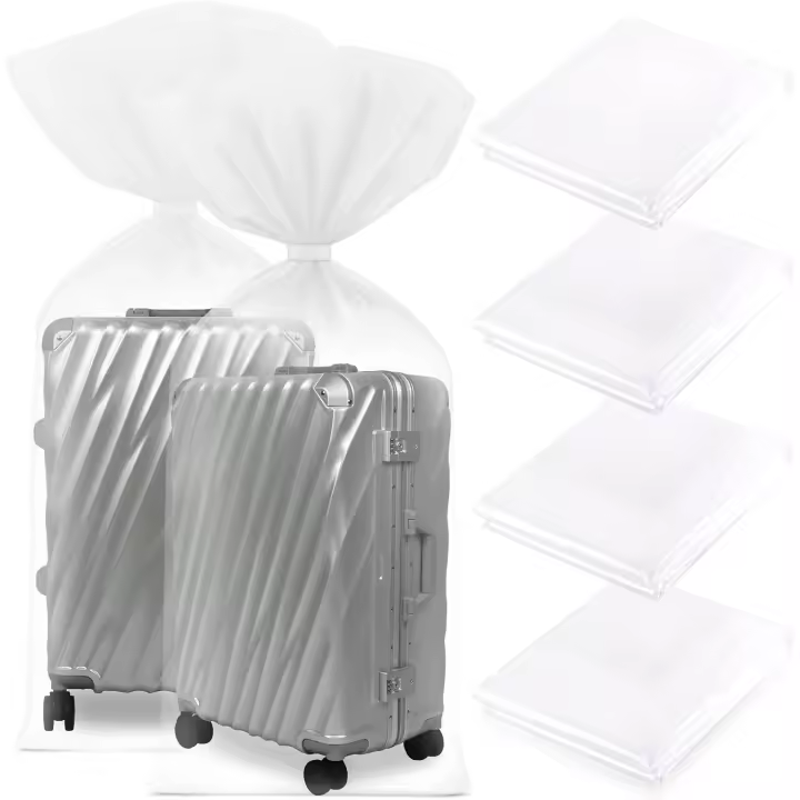 Bolsas de Almacenamiento de Plástico Transparente, 4 piezas Bolsas de Almacenamiento Extra Grandes, Bolsas de Embalaje para Juguetes, Maletas, Sillas, 100×150 cm (40×60 Pulgadas) - 1