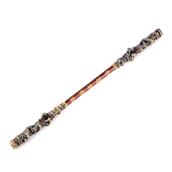 Mito Negro: Bastón de la Voluntad de Buda de WuKong, Anillo Dorado de la Voluntad de Buda, Adorno de Artesanía de Metal Completo, 22 CM - 1