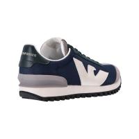 Emporio Armani Zapatillas Zapatos Hombre Azul Gris X4X583 XN647 S736 - details 2