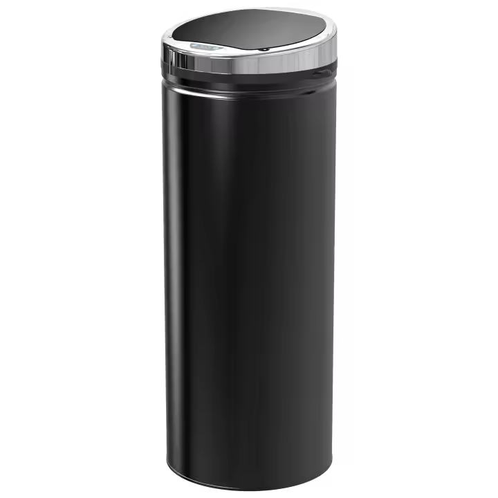 HOMCOM Cubo de Basura con Sensor 50L, Cubo de Basura Automático, Papelera de Cocina Inoxidable con Sensor de Infrarrojos, para Salón, Oficina, Acero Inoxidable, Negro - 1