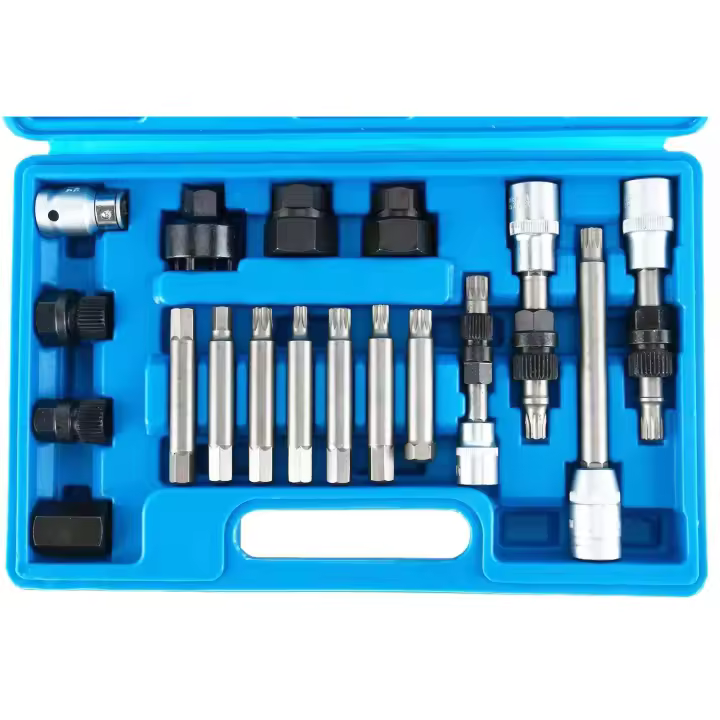 JOMAFA - Juego Puntas Para Alternadores  Xzn, Torx Y Hexagonales, 18 Piezas - 1072 - 1