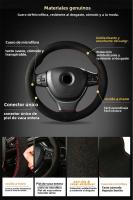 Cubierta De Volante De Cuero DIY Fibras Suaves Universal Con Hilo Y Agujas Accesorios De Interior Para Coche Color Versátil - details 9