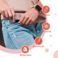 4 peines de plástico de Bolso para hombre, Con dientes finos y estándar, para el cabello, para peluquería y Barbería (Negro). - details 1
