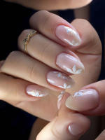 24PCS Uñas Postizas De Forma De Dátil Con Borde Francés Blanco Elegantes Y Modernas Para Mujeres Uñas Postizas De Alta Calidad Para Fiestas Y Uso Diario - details 24